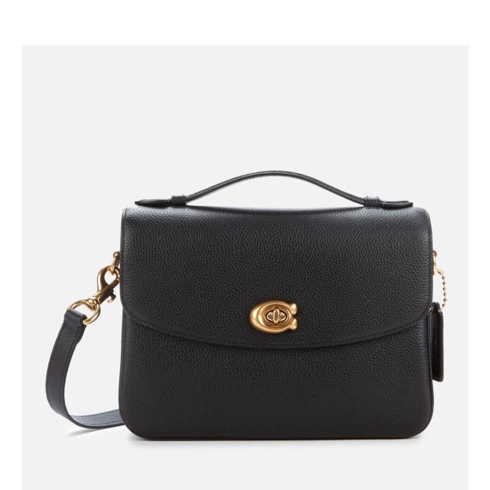 Coach Cassie 25 Pebble Leather Bag Black